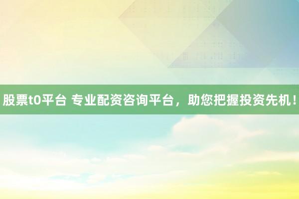 股票t0平台 专业配资咨询平台，助您把握投资先机！