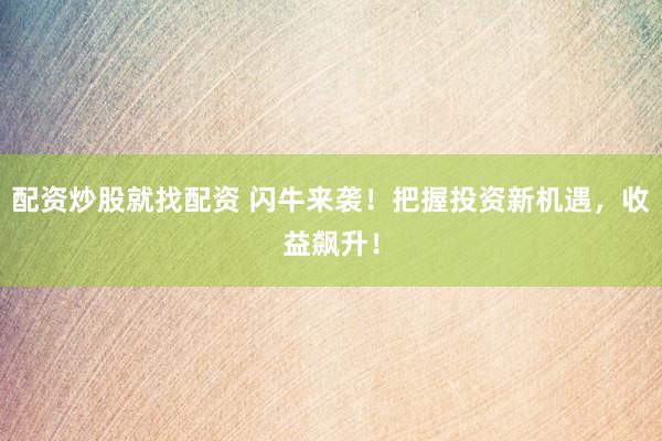 配资炒股就找配资 闪牛来袭！把握投资新机遇，收益飙升！