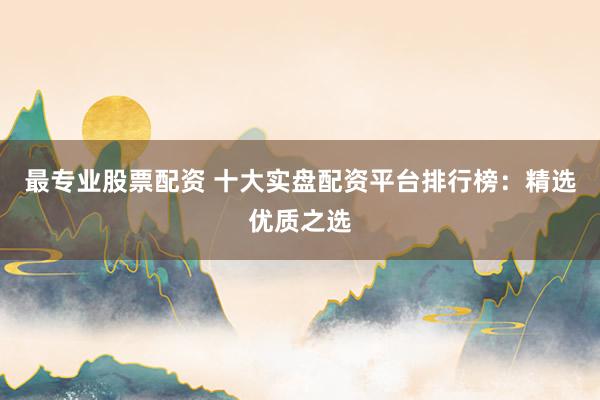 最专业股票配资 十大实盘配资平台排行榜：精选优质之选